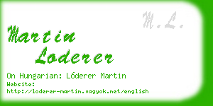 martin loderer business card